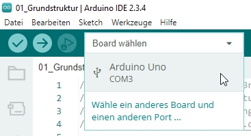 Arduino auswählen